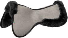 Cuscinetto in memory foam Acavallo, piatto, in pelle di agnello, grigio/nero, L