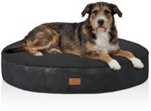 Knuffelwuff Bolster Rund-Hundebett, Ø120cm, dunkelgrau