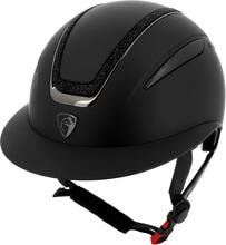 Casco da equitazione EQUITHÈME Agris L, nero opaco, taglia 53-55