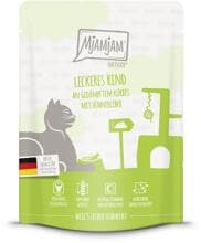 Mjamjam Quetschie Katzenfutter mit Rind & Kürbis