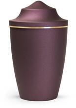 Urna per animali Völsing Lina Edition, fascia dorata spazzolata, colore velvet berry, 1,5 L