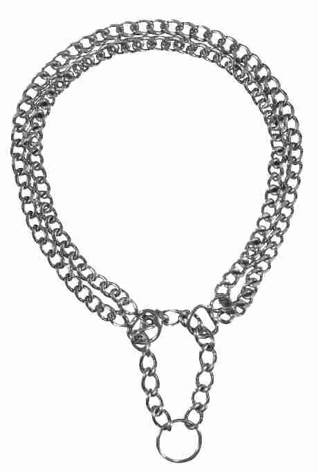 Trixie Zug-Stopp-Kettenhalsband, 2-reihig, L–XL, 55cm/2,5mm