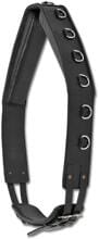 Waldhausen Longiergurt mit Ringen, Leder, schwarz, WB