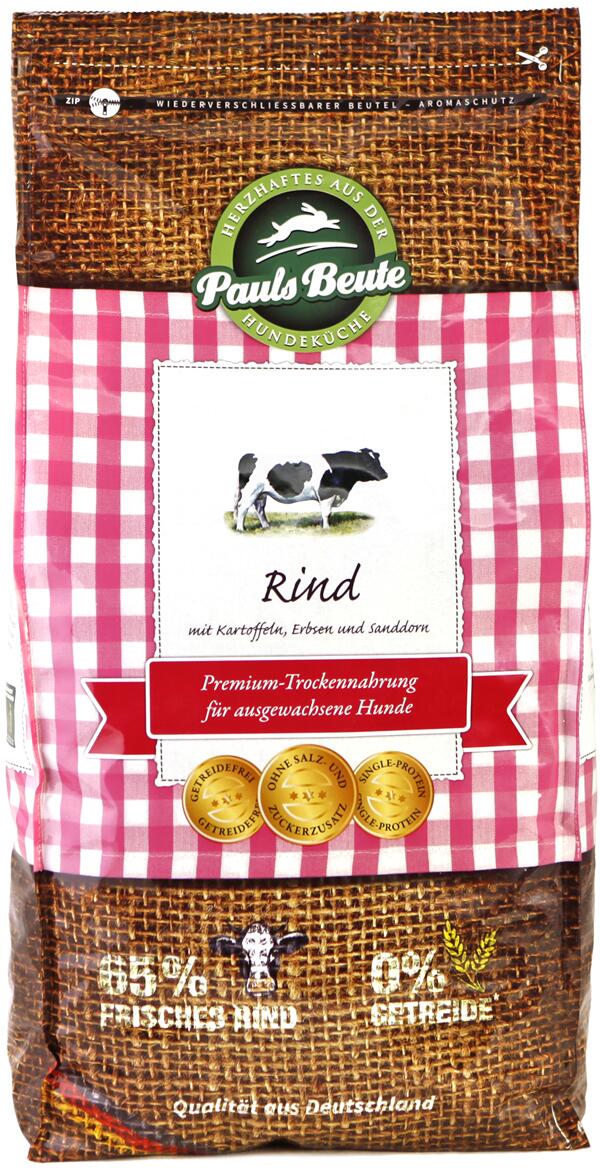 Pauls Beute Adult Premium Trockenfutter mit Rind, 2,5kg