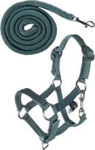 HKM Hobby Horsing Basic cavezza e corda, turchese