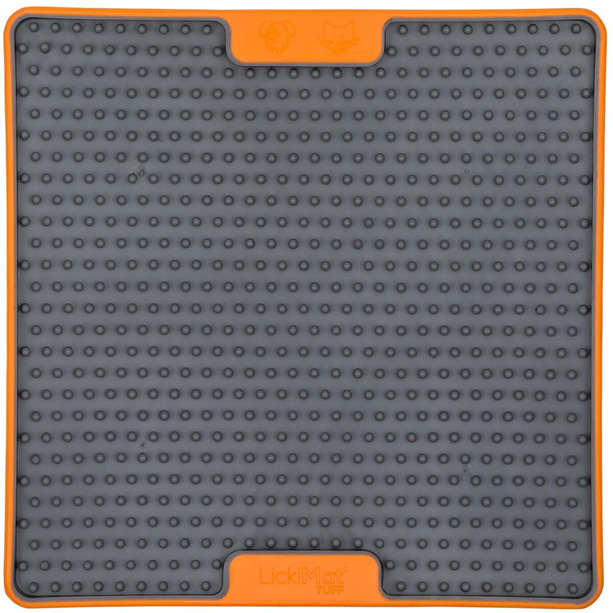 LickiMat Tuff Soother Cat Futtermatte, 20x20cm, orange