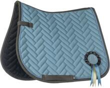 Cuscinetto da sella HKM Nele, blu fumé, pony eventing