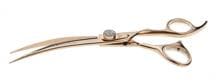 GEIB Crystal Gold Hundeschere, gebogen