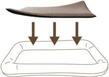 Knuffelwuff Globetrotter Teddy-Einlage für Hundebett, L, braun