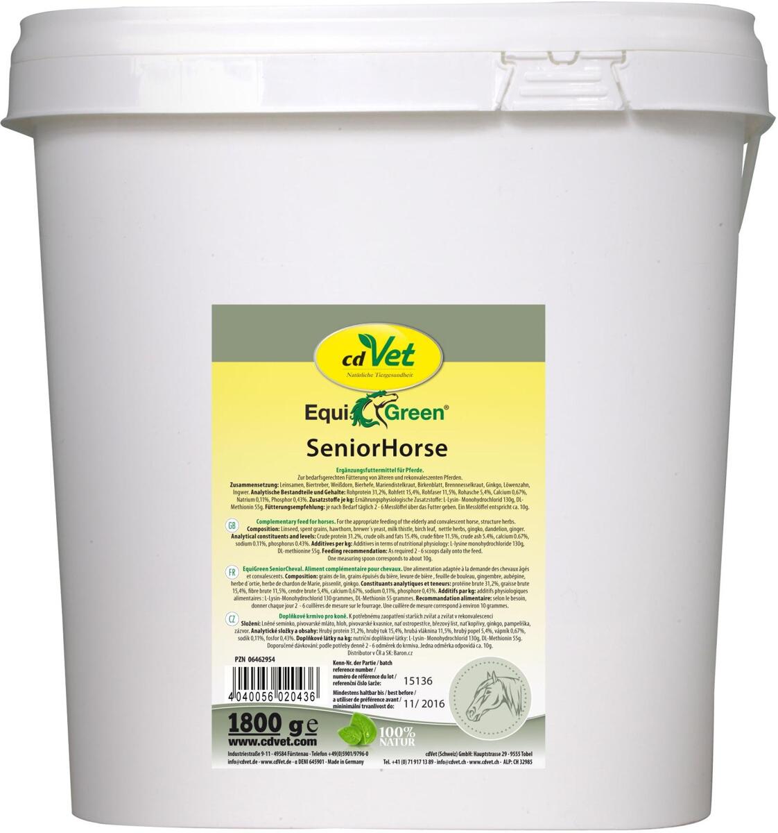 cdVet EquiGreen SeniorHorse Ergänzungsfutter, 1,8kg