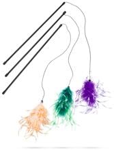canna da pesca per gatti beeztees con piume di struzzo, assortiti