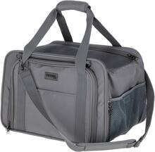 KERBL Pet Vacation Tragetasche mit Auslauf, grau, 44x31x30cm