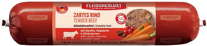 Fleischeslust Zartes Rind Hundefutter, 16x400g