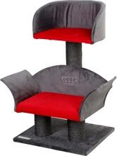 KERBL Pet Lounge Deluxe Kratzbaum, grau/rot, 70cm