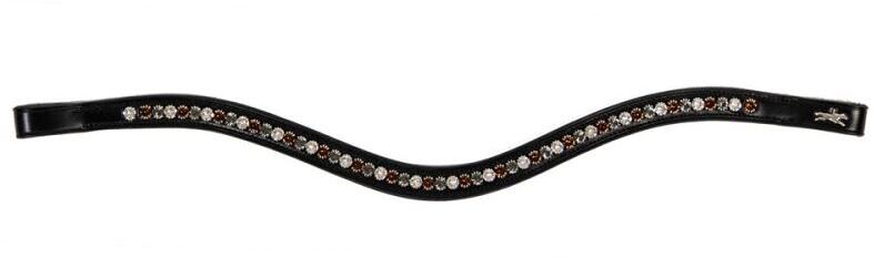 Schockemöhle SP Diamond Select Stirnband, black/toffee shades, WB XL