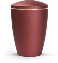 Urna per animali Völsing Lina Edition, fascia dorata spazzolata, velluto rubino, 2,8 L