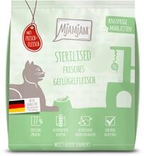 Mjamjam Pasti croccanti Sterilised - Cibo secco, carne fresca di pollame