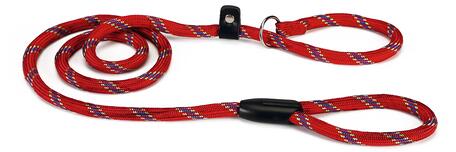 beeztees Easy Vorführleine, Nylon, rund, rot, 170x1,3cm