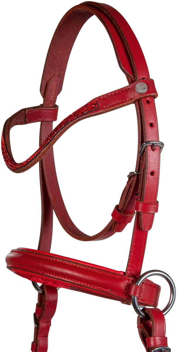 HKM Funny Horses 2, gebisslose Trense für Holzpferde, rot, Mini Shetty
