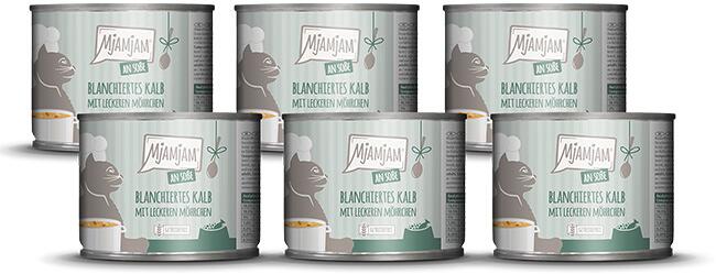 Mjamjam Soßenschmaus Katzenfutter, 6x185g, Kalb & Möhren