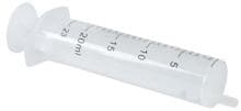 Siringa monouso KRUUSE, eccentrica, a 2 componenti, attacco Luer, 20-23 ml