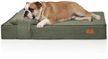 Knuffelwuff Soleya: lettino ortopedico per cani con cuscino comfort, 80x60 cm, color cachi