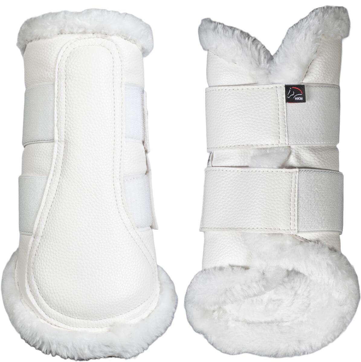 HKM Comfort Premium Fell Gamaschen, weiß/weiß, Shetty