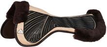 Sottosella Acavallo in memory foam, Gel Grip, piatto, bordo in pelle di agnello, taglia unica, marrone