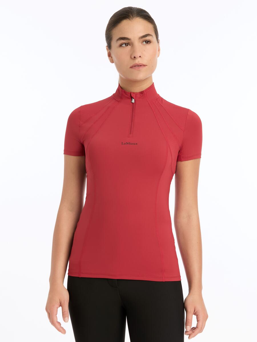 LeMieux Mia Mesh Kurzarm Funktionsshirt, chilli, 44