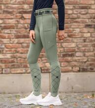 Leggings da equitazione ELT Ella Thermo, salvia, 46