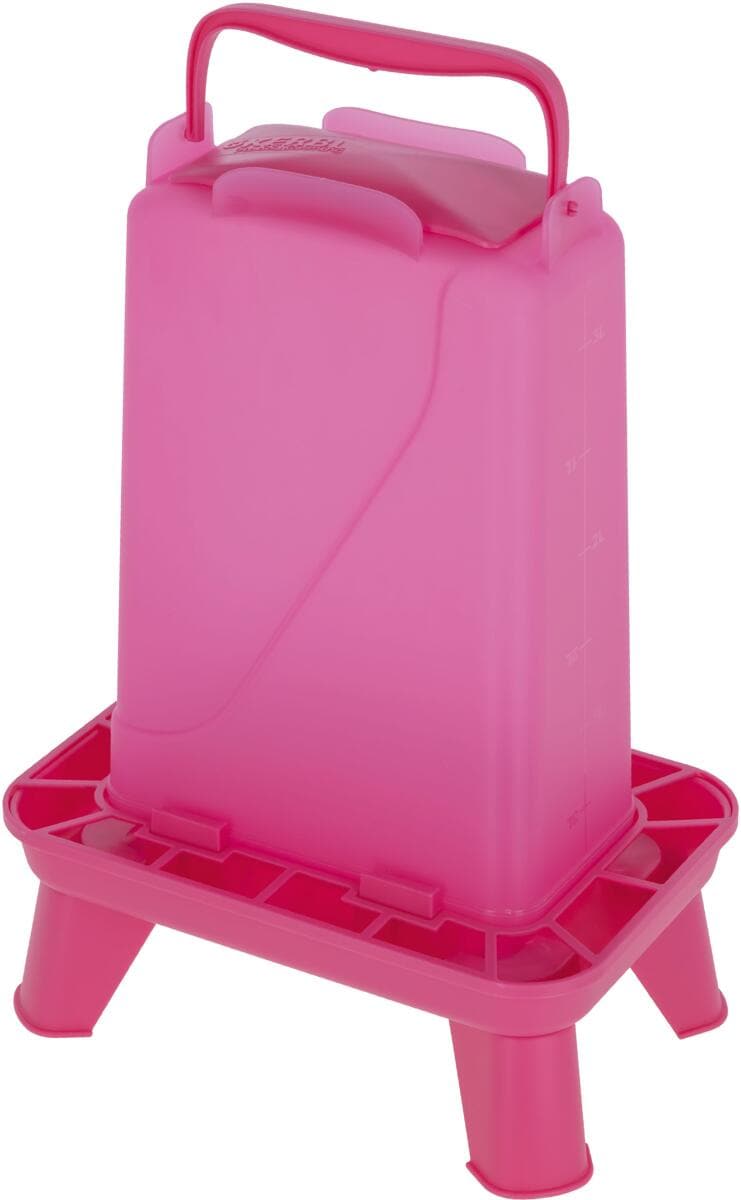 KERBL Hobbyfarming Futterautomat mit Füßen, pink, 5,5L