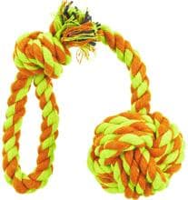 Trixie Tau mit Knoten-Ball, ø5,5/30cm, lime/orange