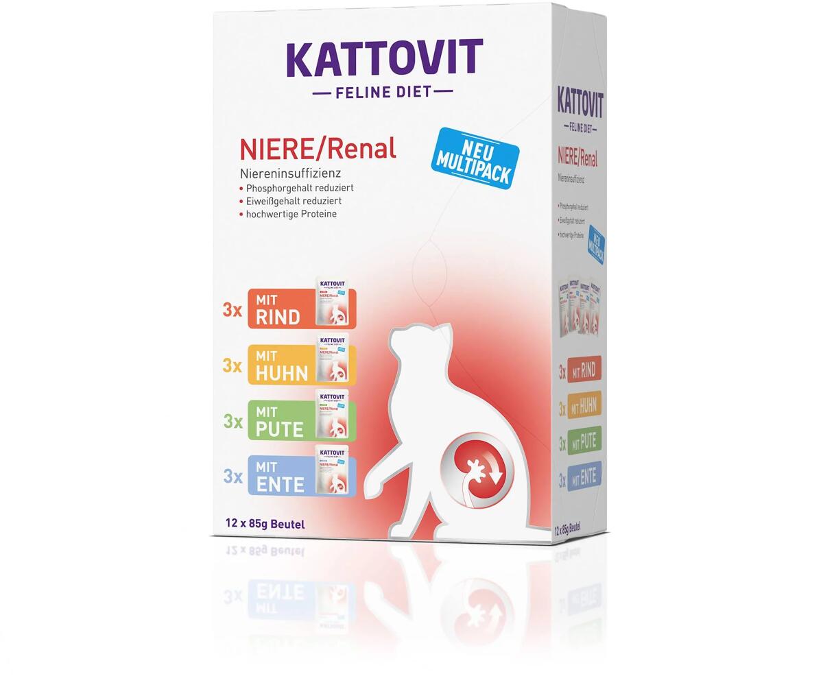 Kattovit Diet Niere/Renal Multipack Nassfutter, 12x85g