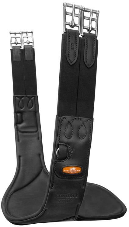 Schockemöhle Oklahoma SP Bauchplattengurt, black/silver, 120cm