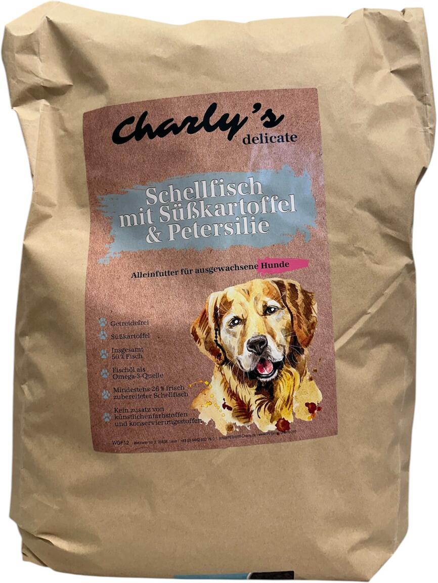charlys delicate Trockenfutter mit Schellfisch, Süßkartoffeln & Petersilie, 12kg