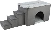 Trixie Harvey Höhle mit Treppe, 154x60x60cm, grau/weiß-schwarz