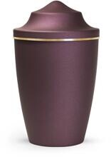 Urna per animali Völsing Lina Edition, fascia dorata spazzolata, colore velvet berry, 2,8 L