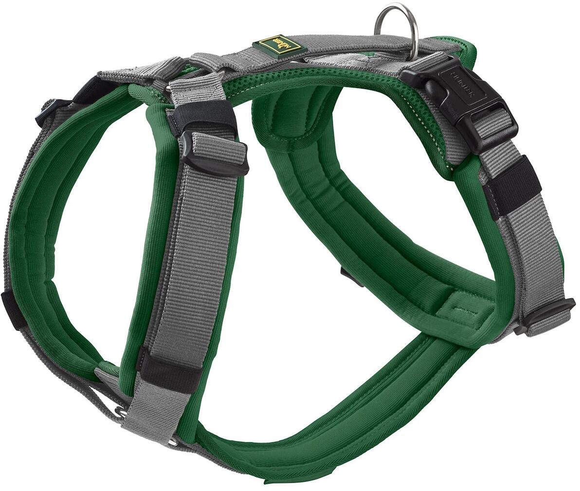 HUNTER Maldon Up Hundegeschirr, dunkelgrün/grau, M