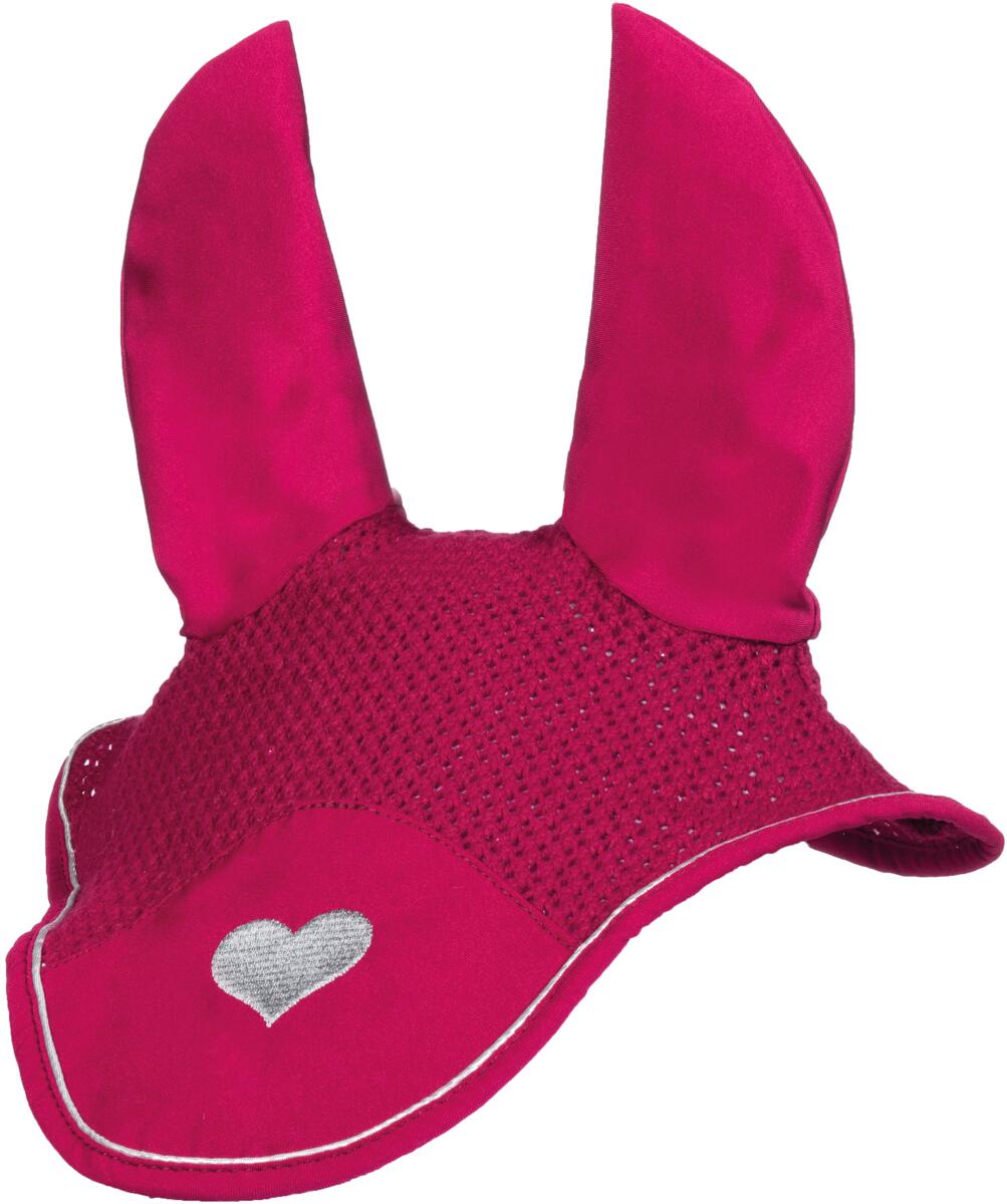 HKM Sweet Valentine Fliegenhaube, pink/silber, Pony