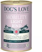 DOGS LOVE Mobility Light Schonkost mit Rind, 6x400g