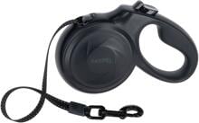 KERBL Pet Retractable Lead, Webbing, Black, 5m, S