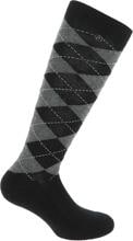 Calzini EQUITHÈME Argyle, nero/grigio, taglia 42-45