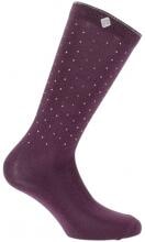 Calzini EQUITHÈME Kamilia Je t'aime, color prugna, taglia 37-39