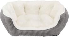 Trixie Davin bed, oval, 50x40cm, grey/cream