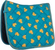 Cuscinetto da sella HKM Napoli, blu/giallo, dressage