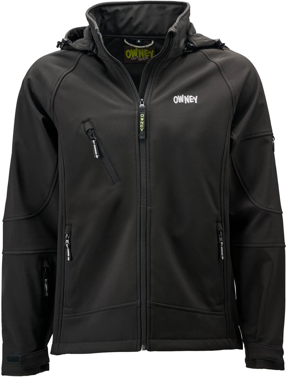Owney Fjord Herren Softshell-Jacke, schwarz, S