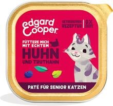 Edgard Cooper Paté Senior Nassfutter, 16x85g, Huhn & Truthahn