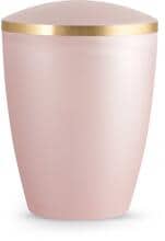 Urna per animali Völsing Elegance Edition, fascia dorata spazzolata, madreperla rosa, 0,5 L