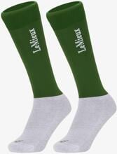 LeMieux Competition Turnierstrümpfe, Doppelpack, Hunter Green, L (40-45)
