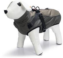 beeztees Milo cappotto per cani con pettorina, grigio, 36cm